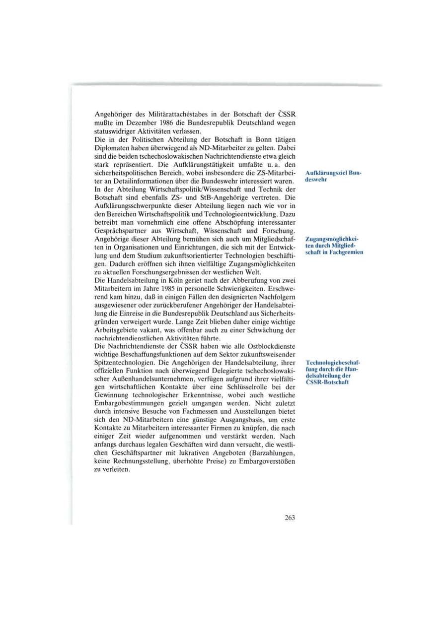 Seite 263 des Verfassungsschutzbericht 1986 Bund