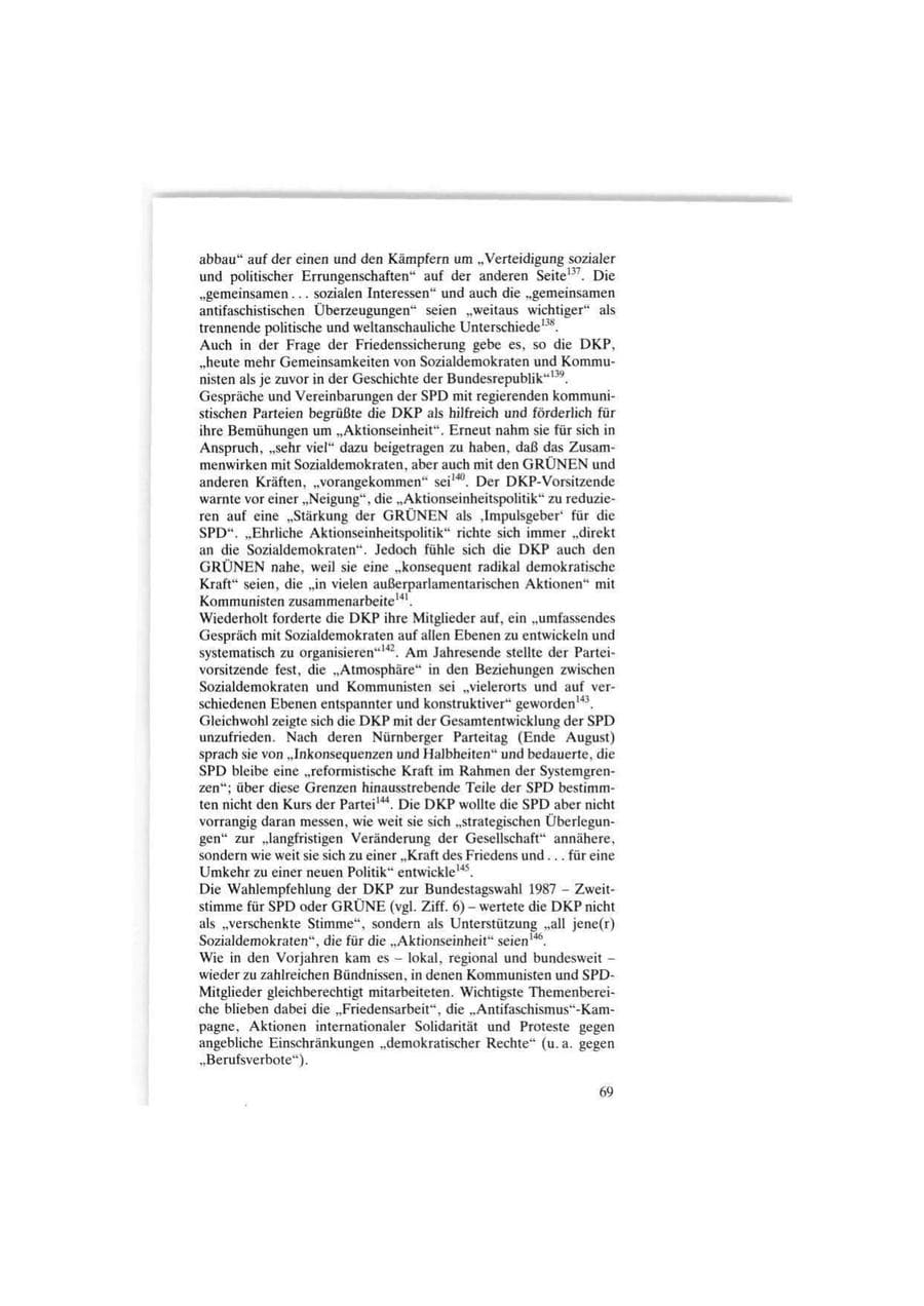 Seite 69 des Verfassungsschutzbericht 1986 Bund