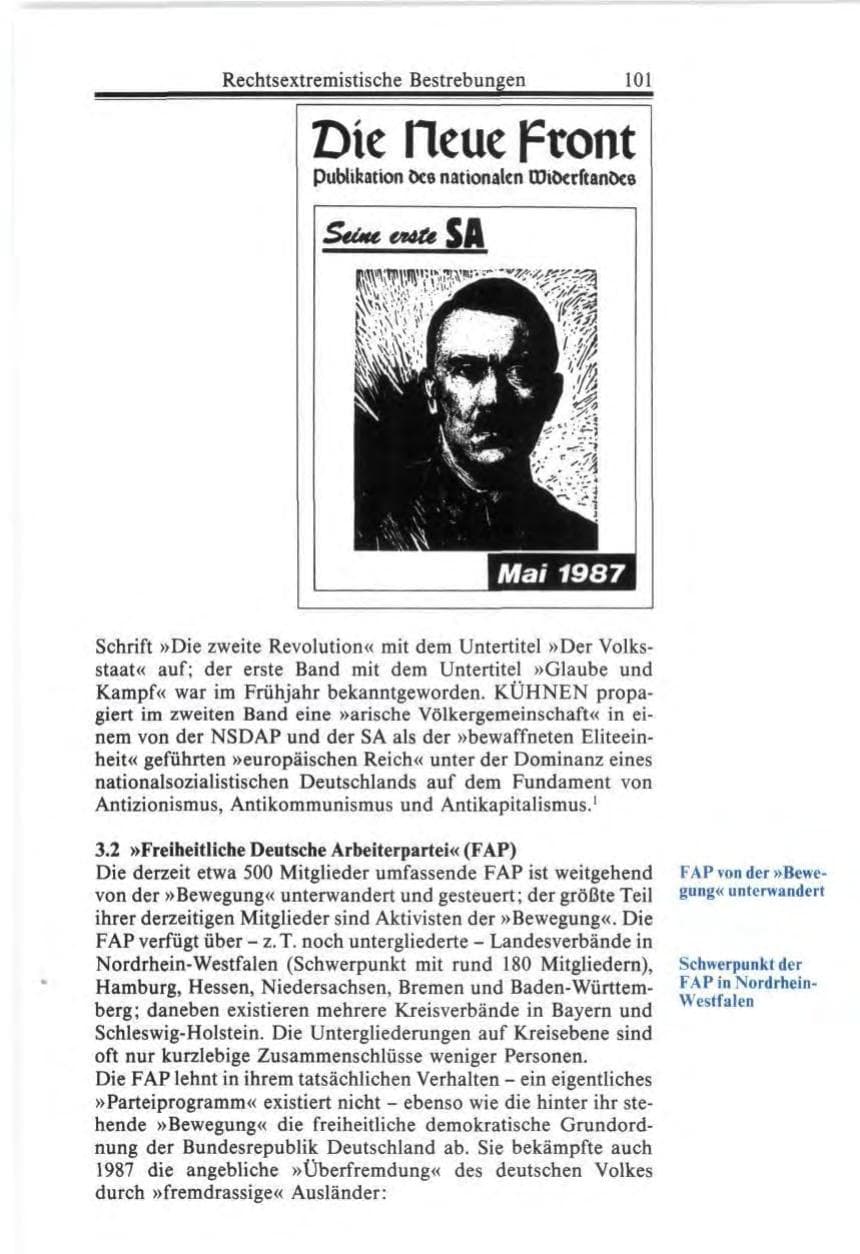 Seite 101 des Verfassungsschutzbericht 1987 Bund