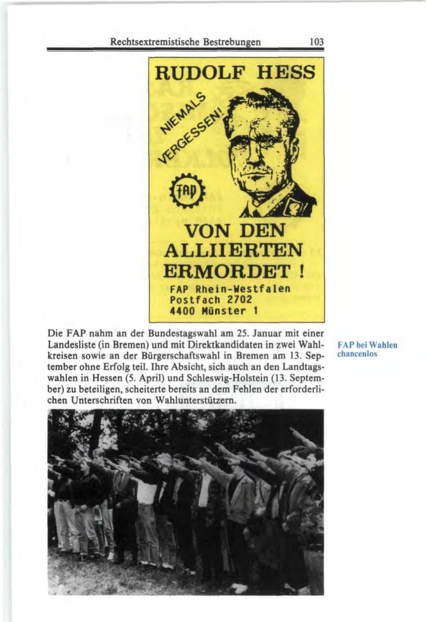 Seite 103 des Verfassungsschutzbericht 1987 Bund