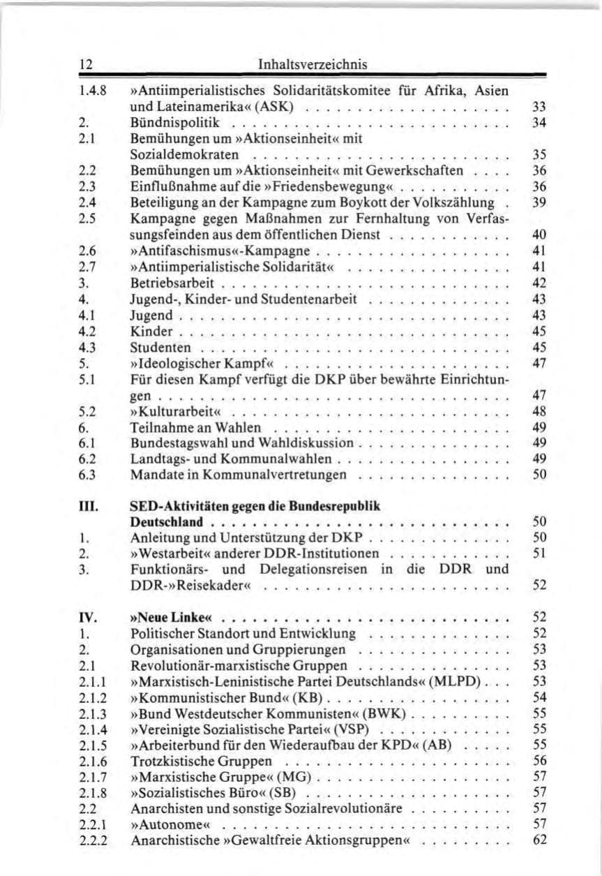 Seite 12 des Verfassungsschutzbericht 1987 Bund