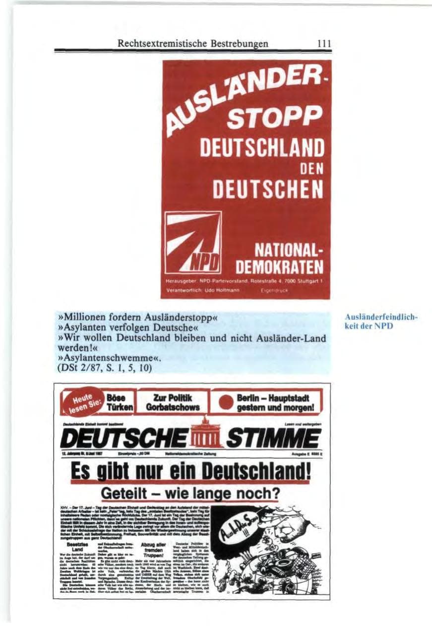 Seite 111 des Verfassungsschutzbericht 1987 Bund