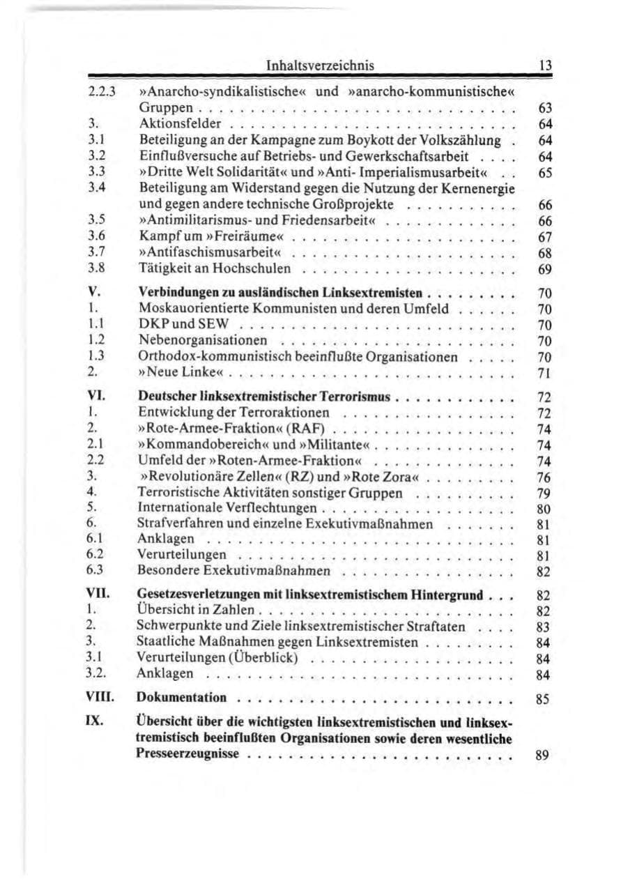 Seite 13 des Verfassungsschutzbericht 1987 Bund