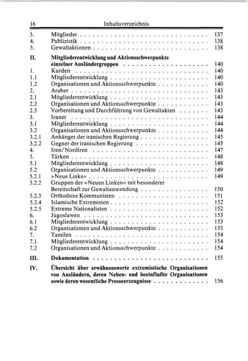 Seite 16 des Verfassungsschutzbericht 1987 Bund