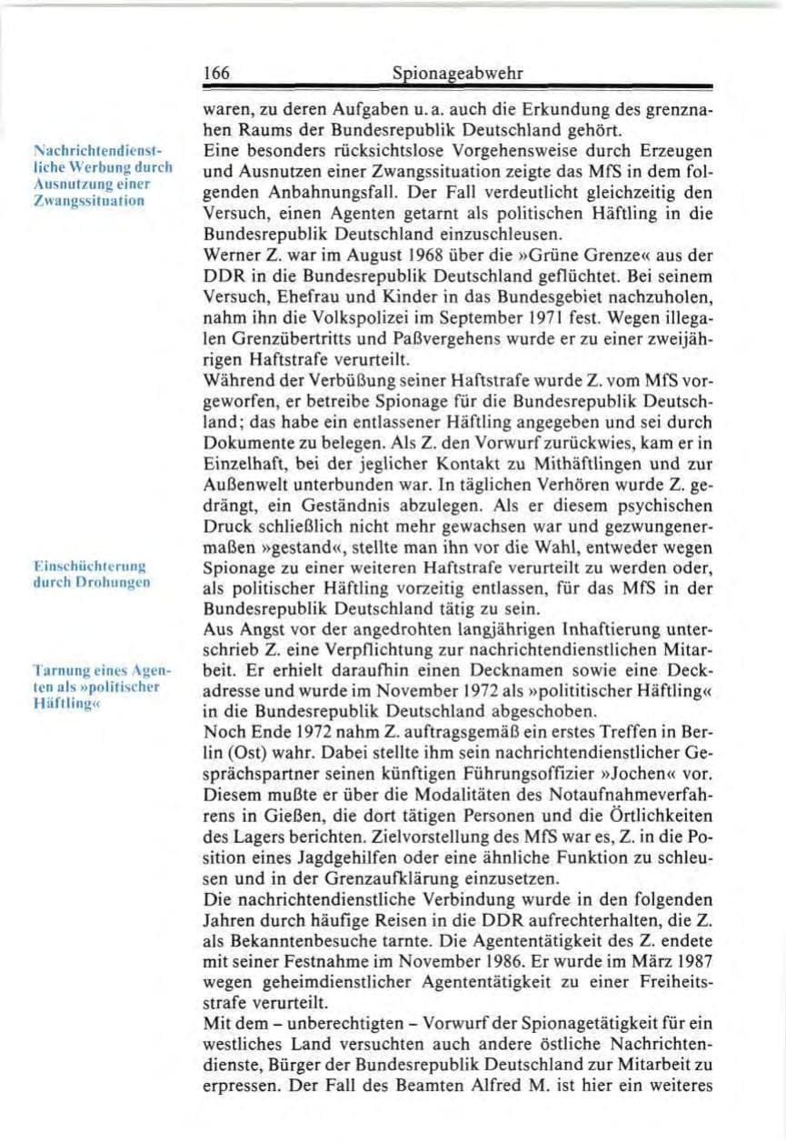 Seite 166 des Verfassungsschutzbericht 1987 Bund