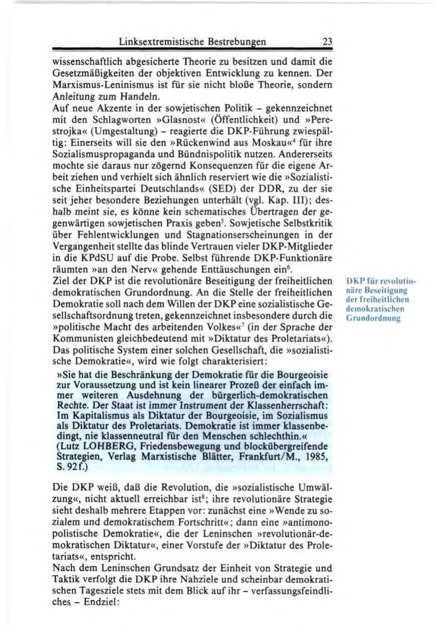 Seite 23 des Verfassungsschutzbericht 1987 Bund