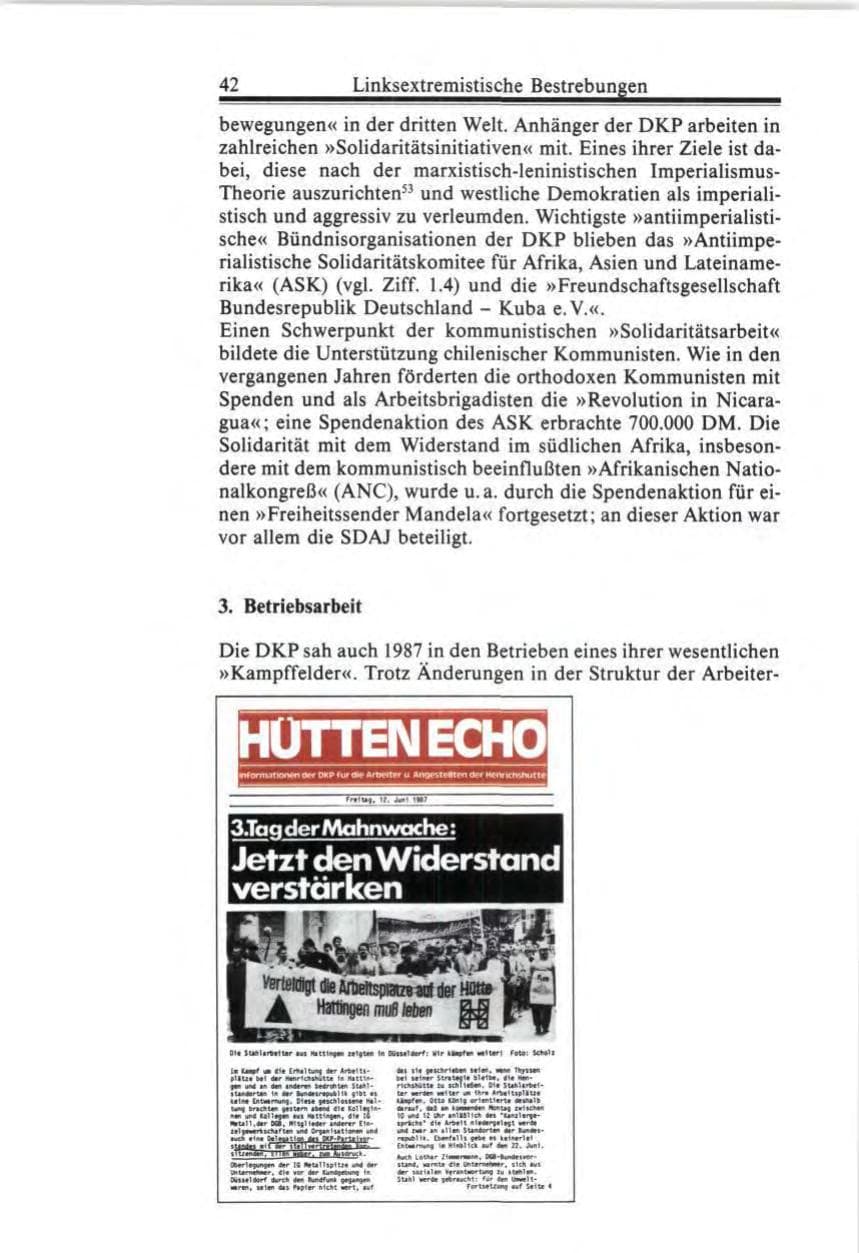 Seite 42 des Verfassungsschutzbericht 1987 Bund