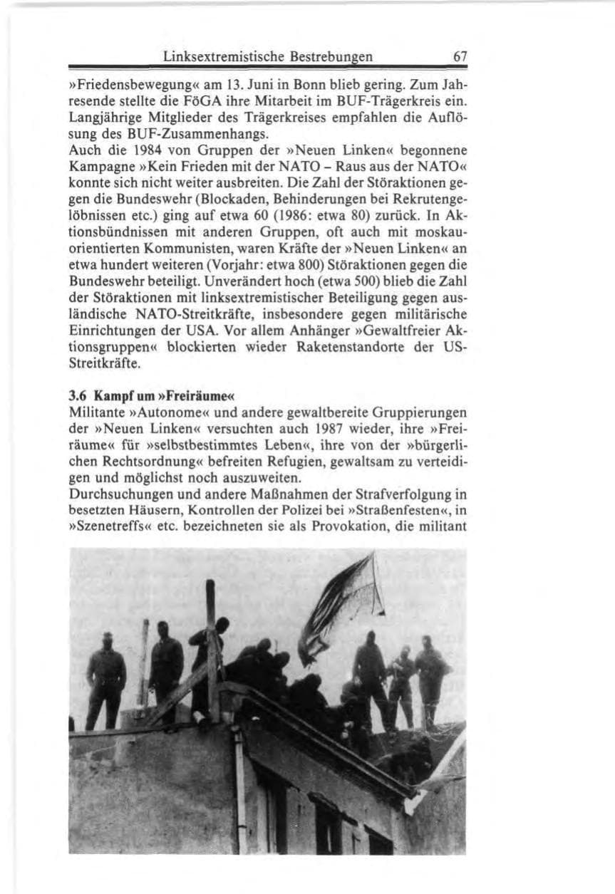 Seite 67 des Verfassungsschutzbericht 1987 Bund