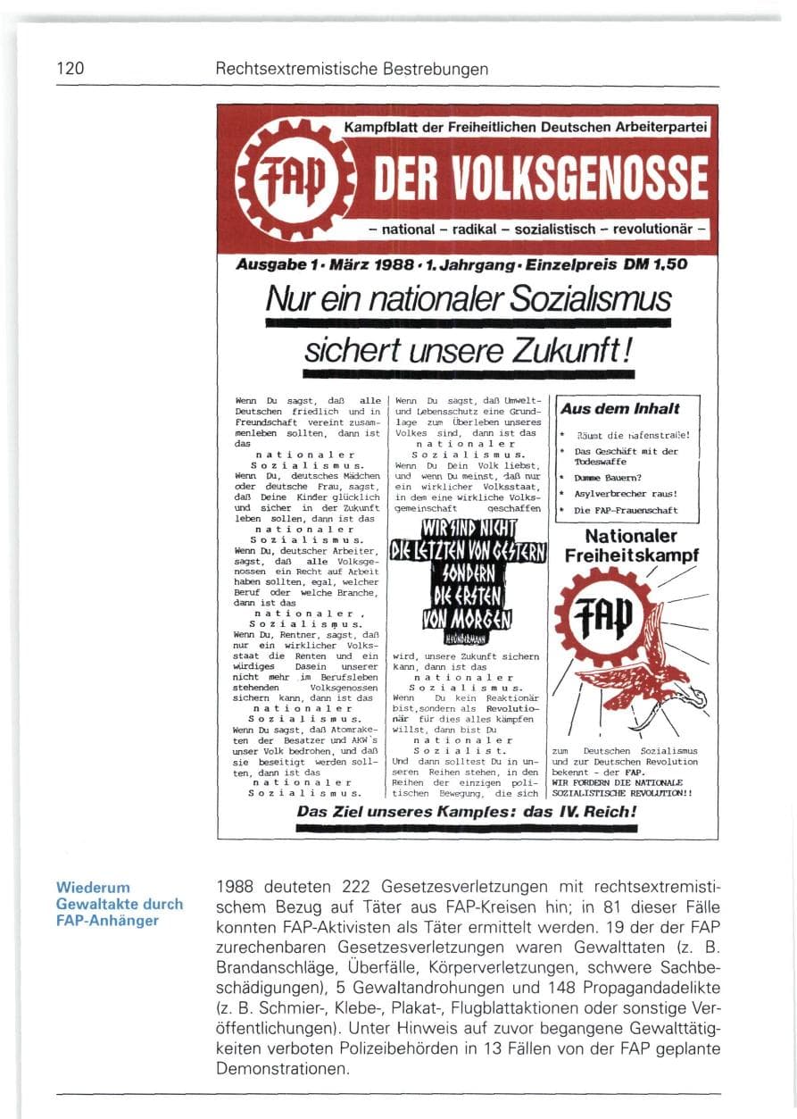 Seite 120 des Verfassungsschutzbericht 1988 Bund