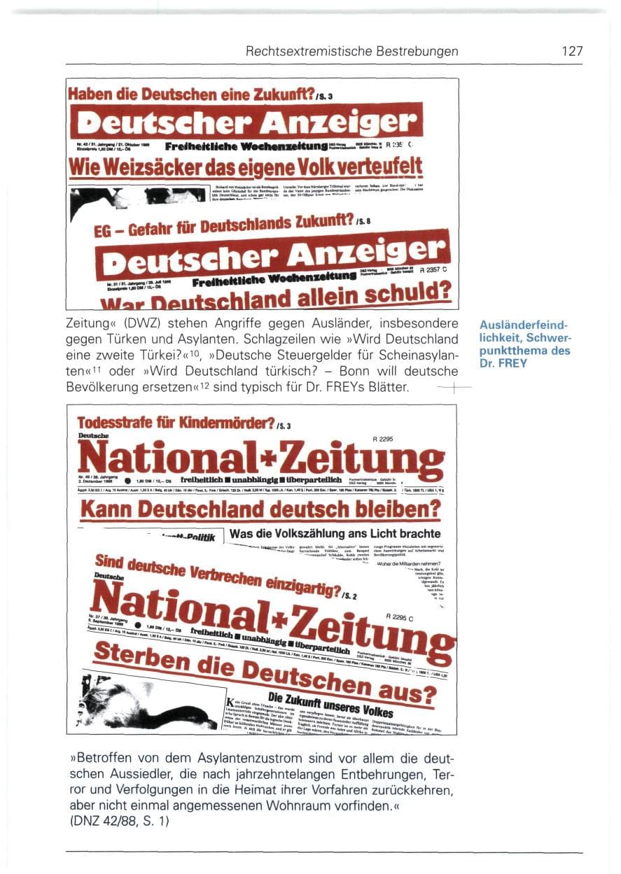 Seite 127 des Verfassungsschutzbericht 1988 Bund