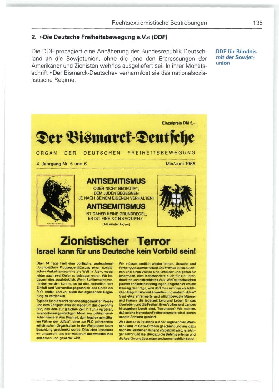 Seite 135 des Verfassungsschutzbericht 1988 Bund