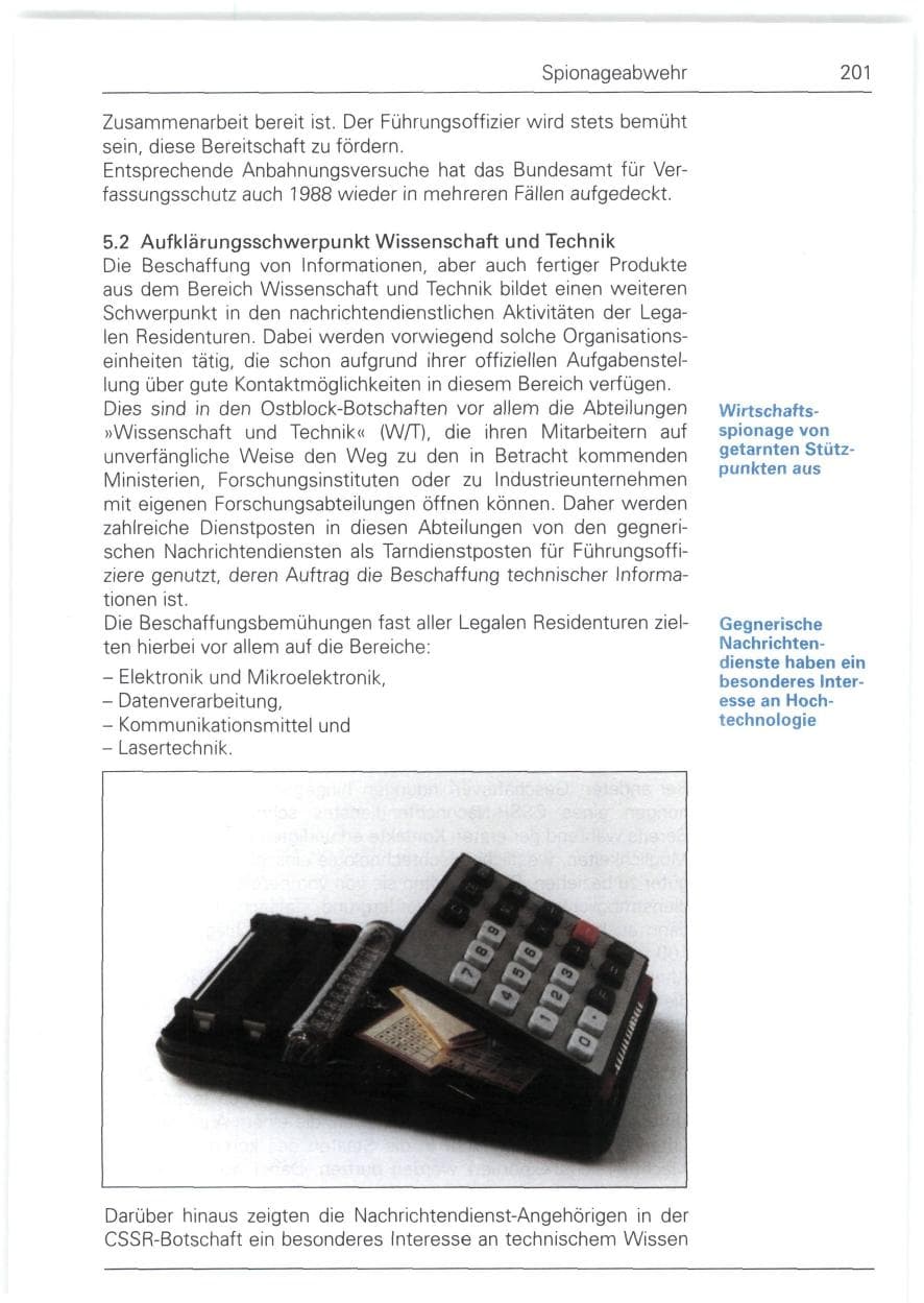 Seite 201 des Verfassungsschutzbericht 1988 Bund