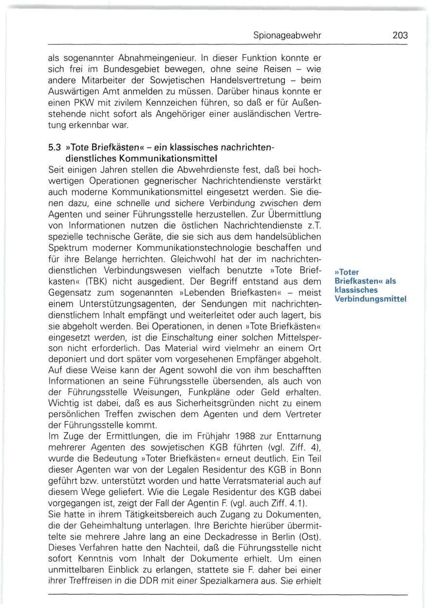Seite 203 des Verfassungsschutzbericht 1988 Bund