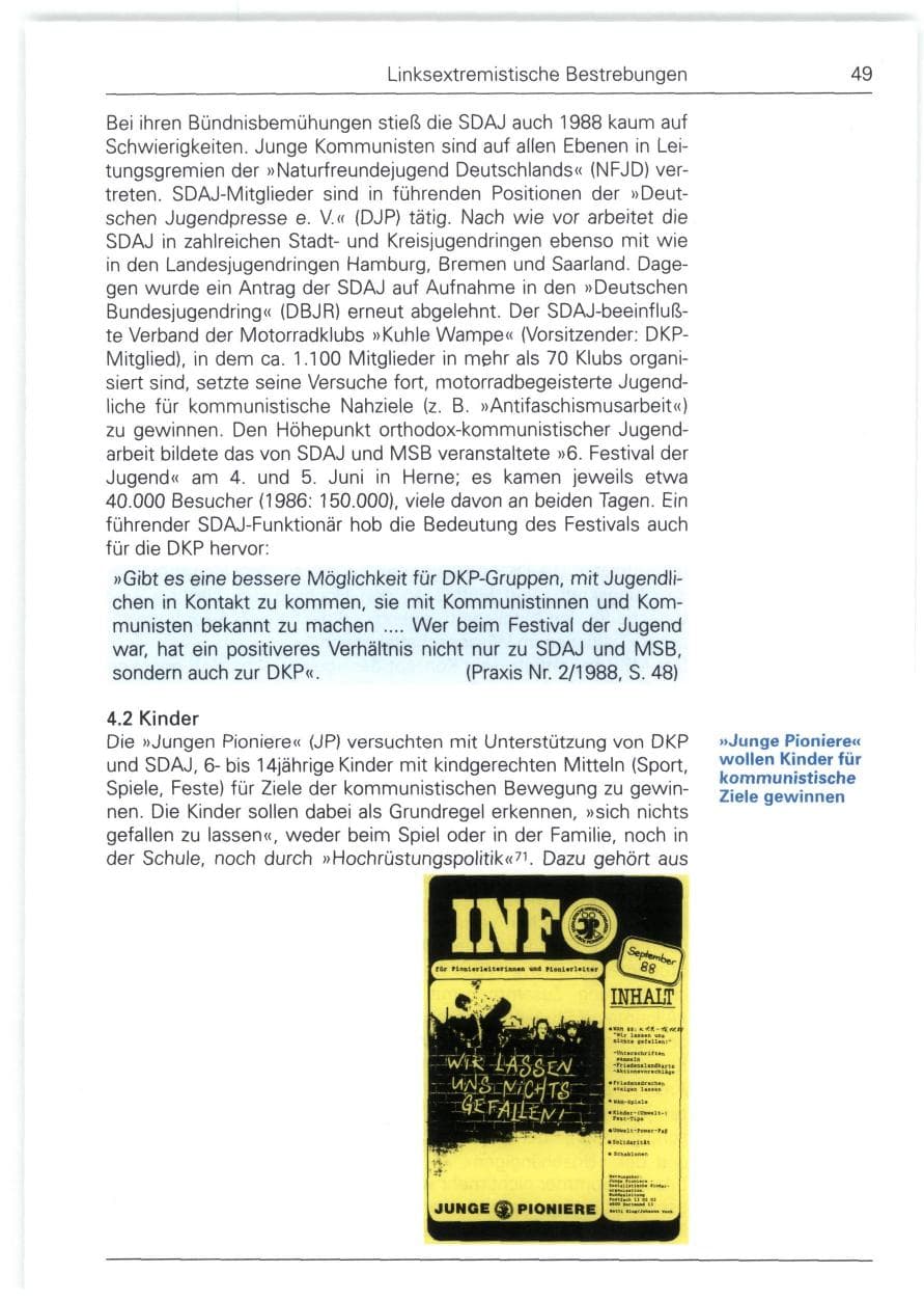 Seite 49 des Verfassungsschutzbericht 1988 Bund