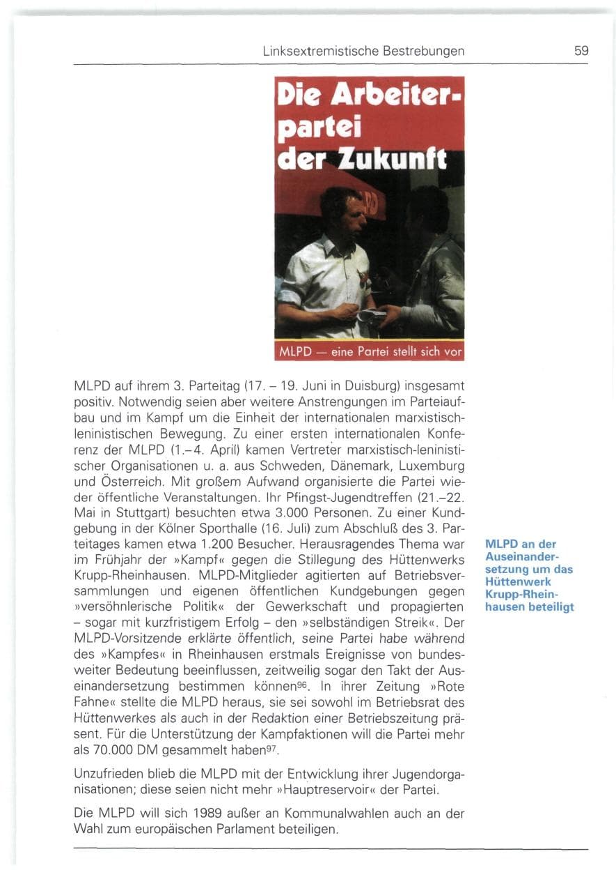 Seite 59 des Verfassungsschutzbericht 1988 Bund