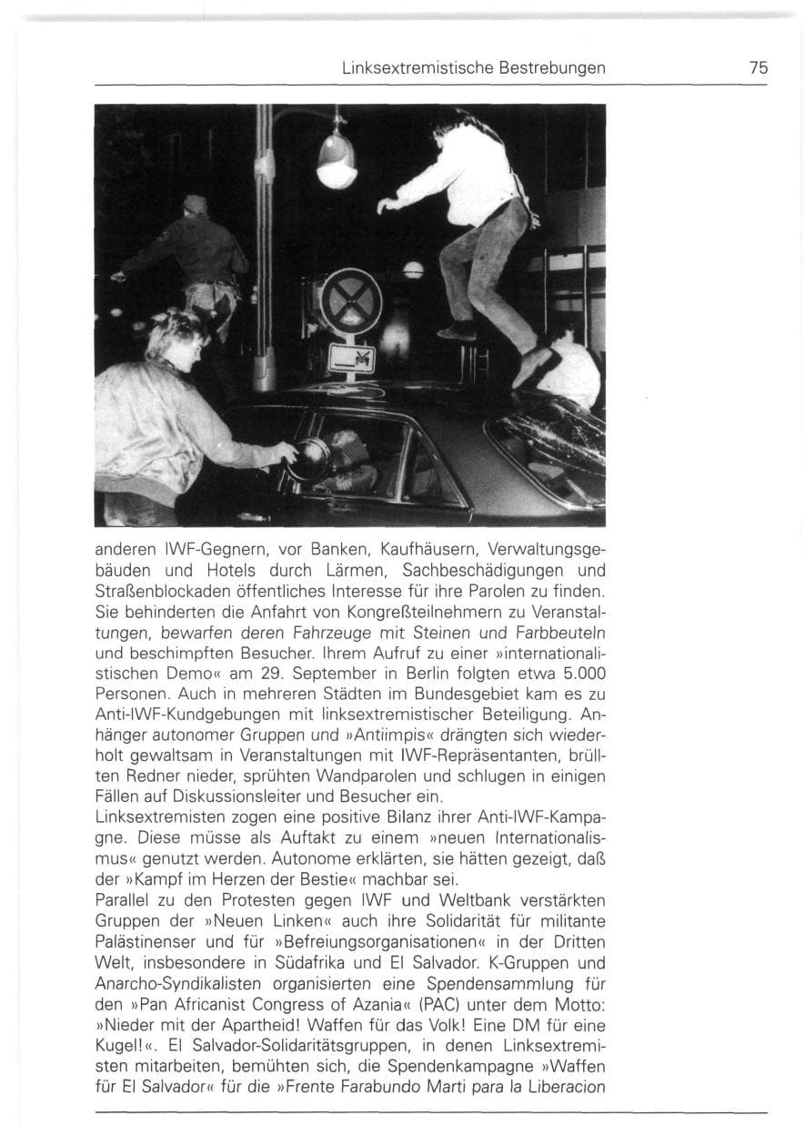 Seite 75 des Verfassungsschutzbericht 1988 Bund