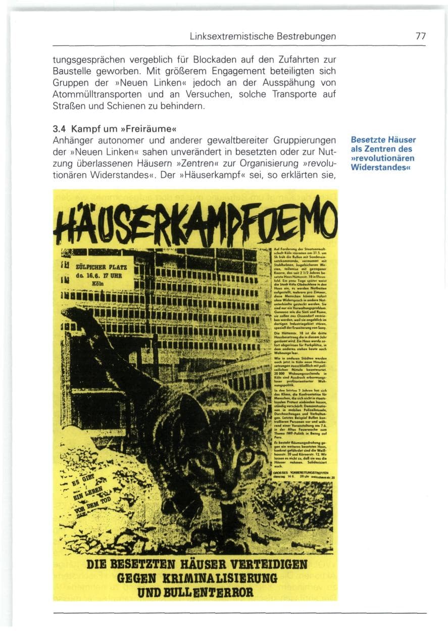 Seite 77 des Verfassungsschutzbericht 1988 Bund