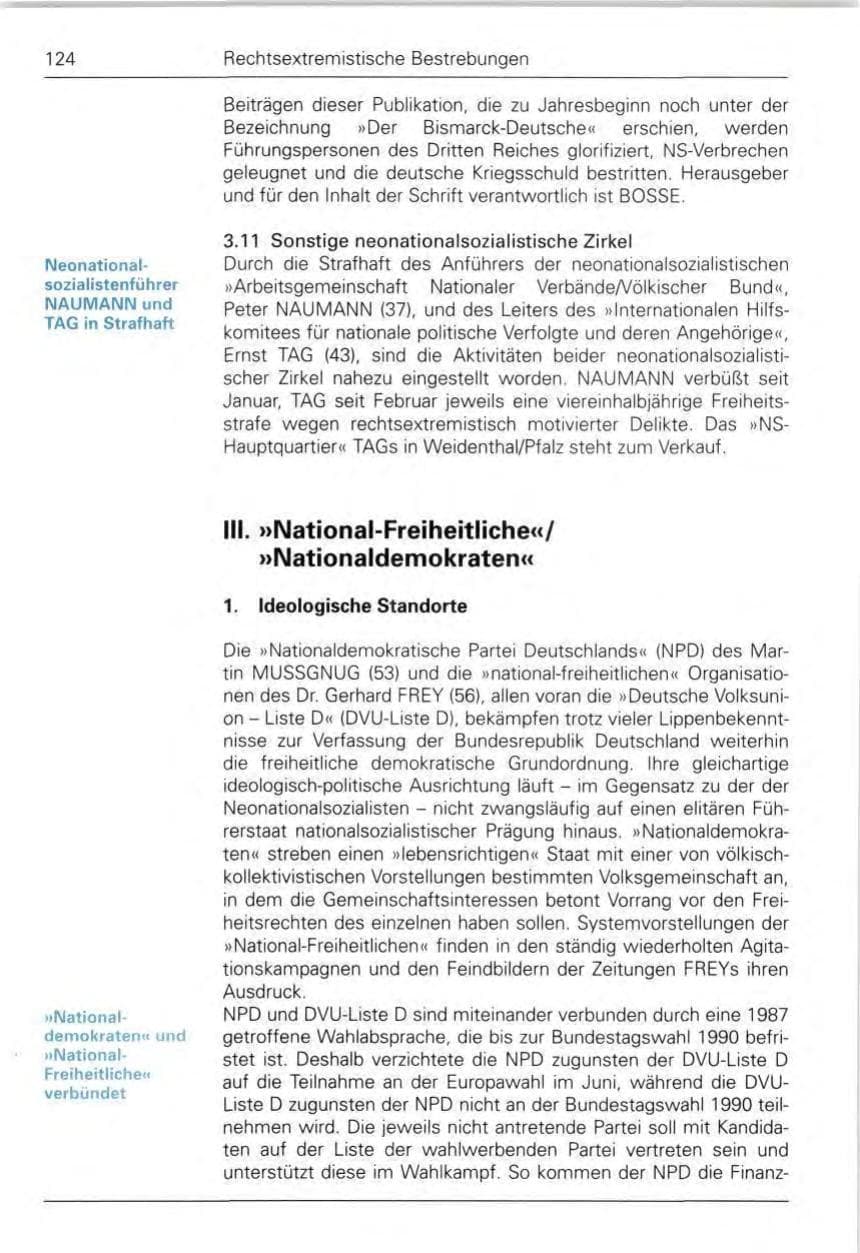 Seite 126 des Verfassungsschutzbericht 1989 Bund