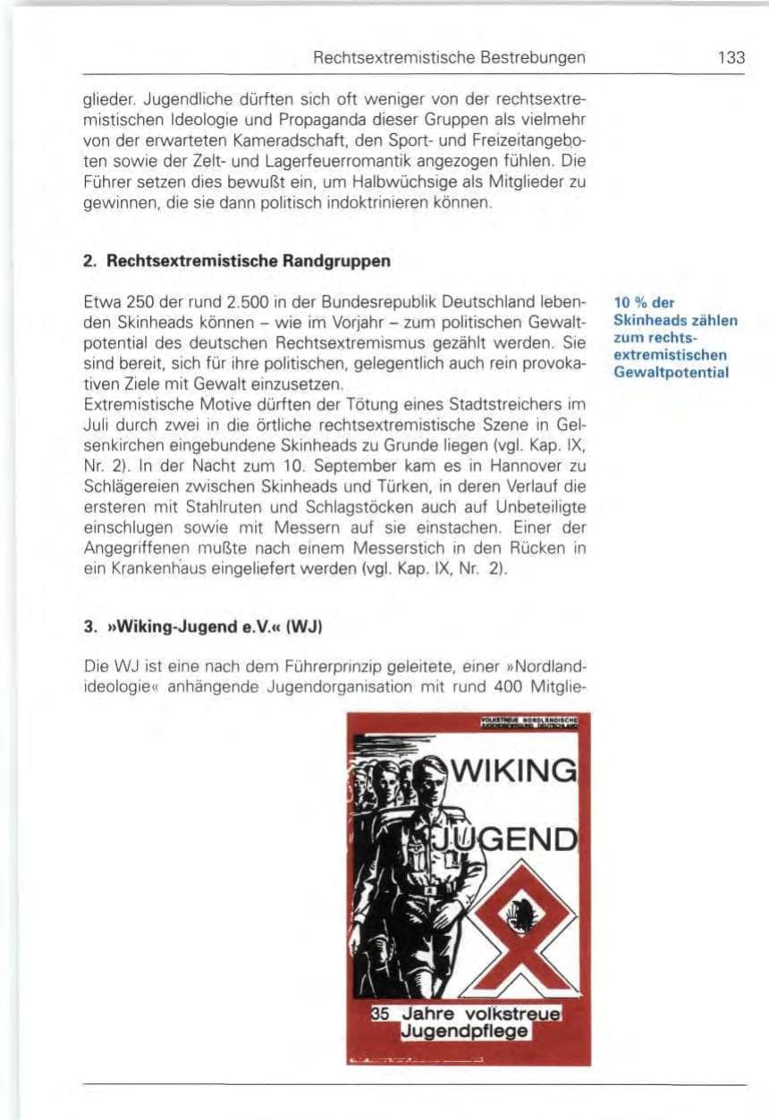 Seite 135 des Verfassungsschutzbericht 1989 Bund