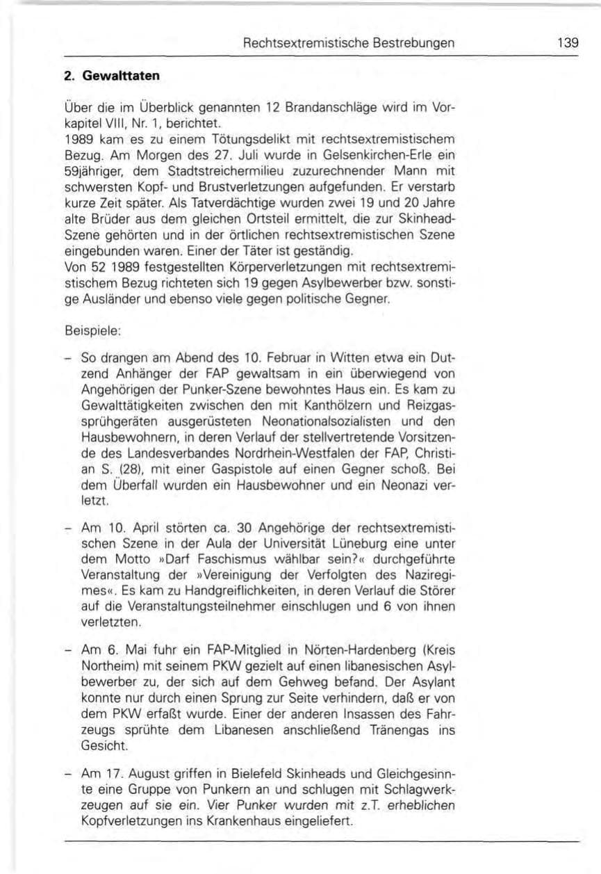 Seite 141 des Verfassungsschutzbericht 1989 Bund