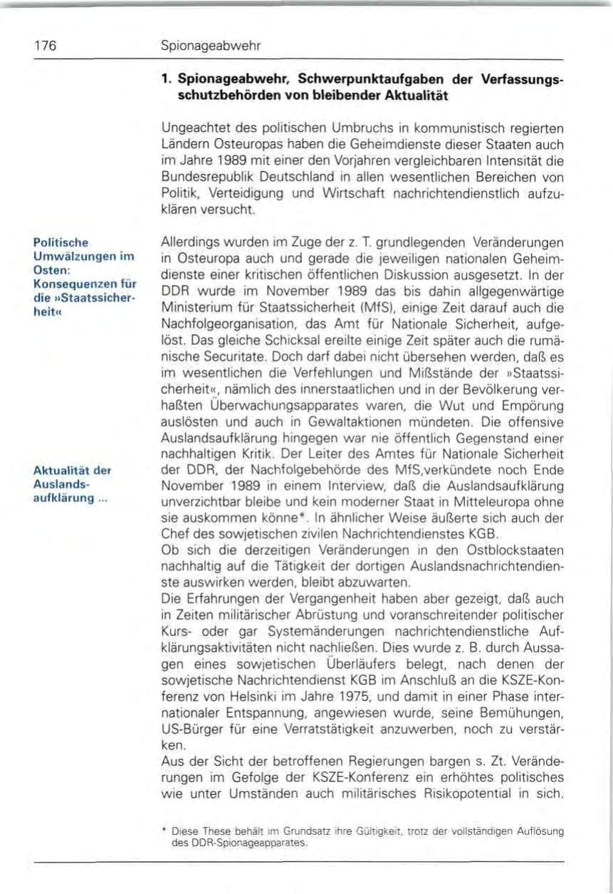 Seite 178 des Verfassungsschutzbericht 1989 Bund
