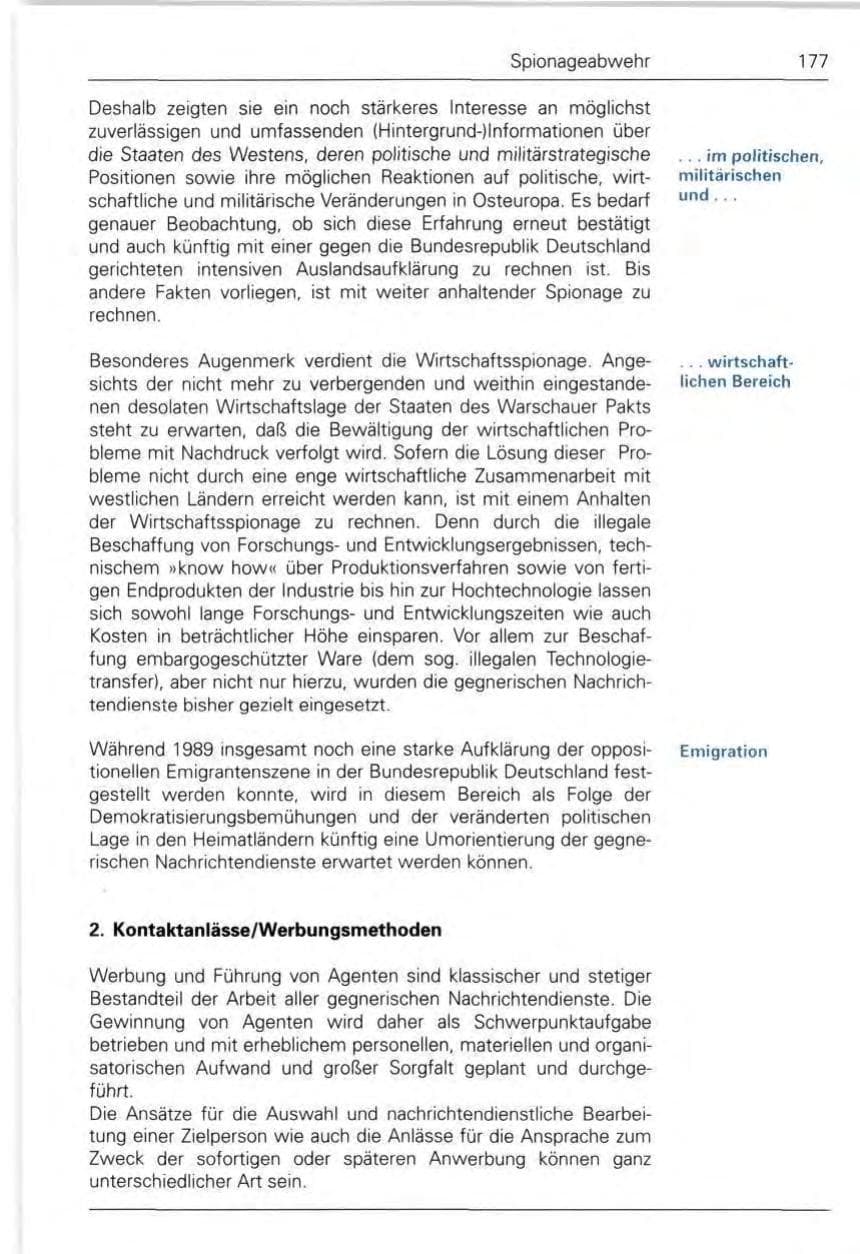 Seite 179 des Verfassungsschutzbericht 1989 Bund