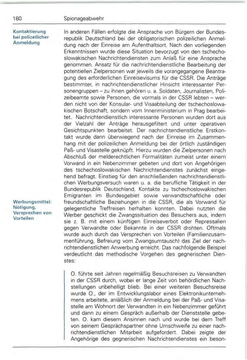 Seite 182 des Verfassungsschutzbericht 1989 Bund