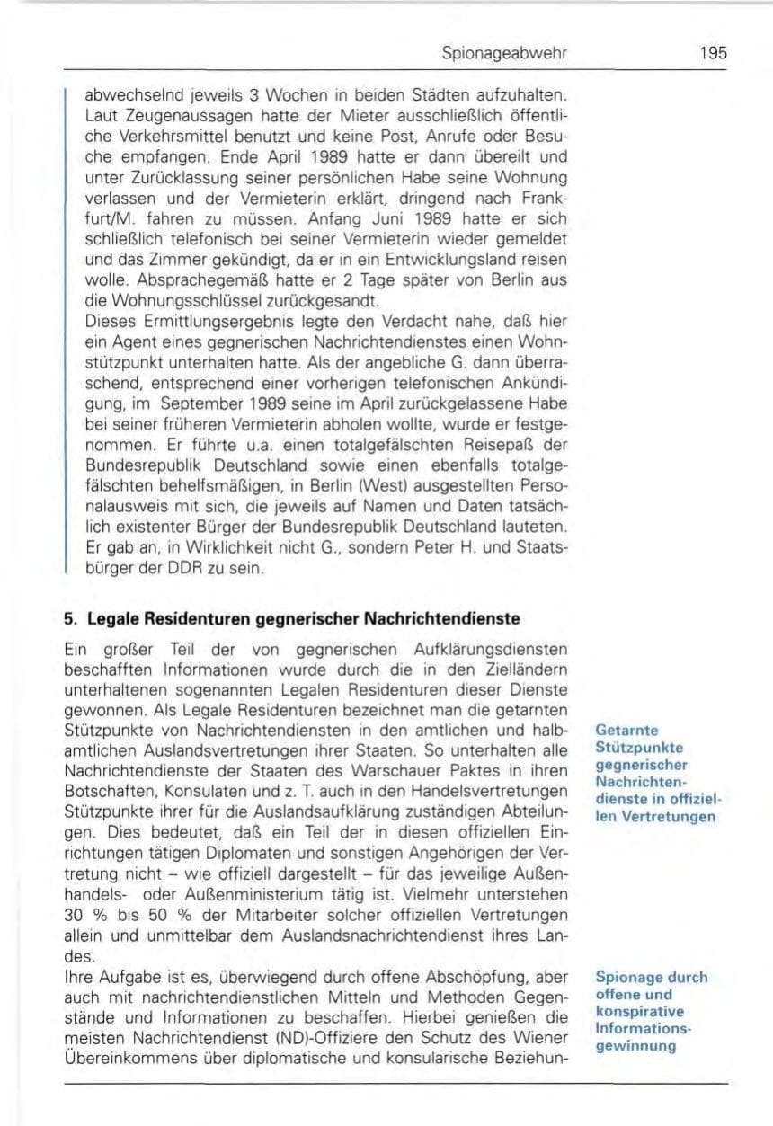 Seite 197 des Verfassungsschutzbericht 1989 Bund
