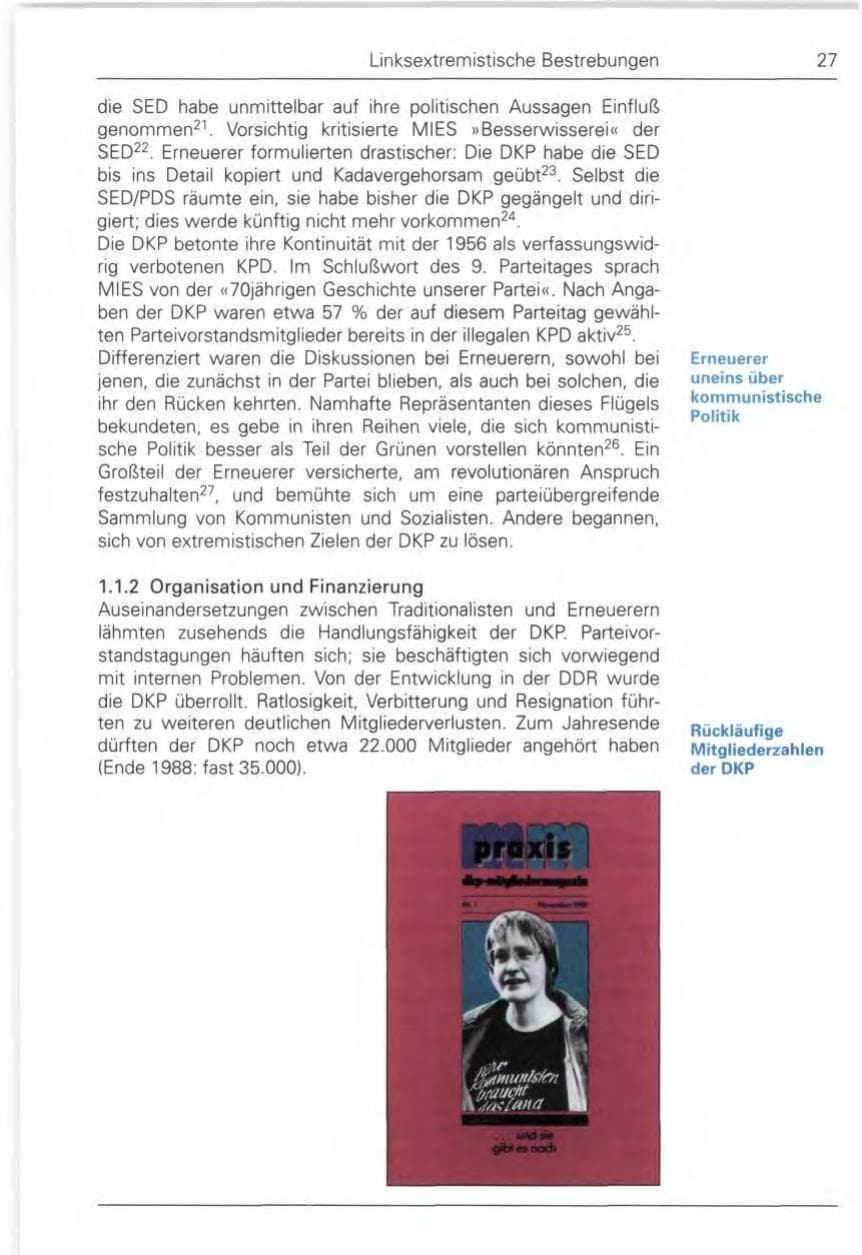 Seite 29 des Verfassungsschutzbericht 1989 Bund
