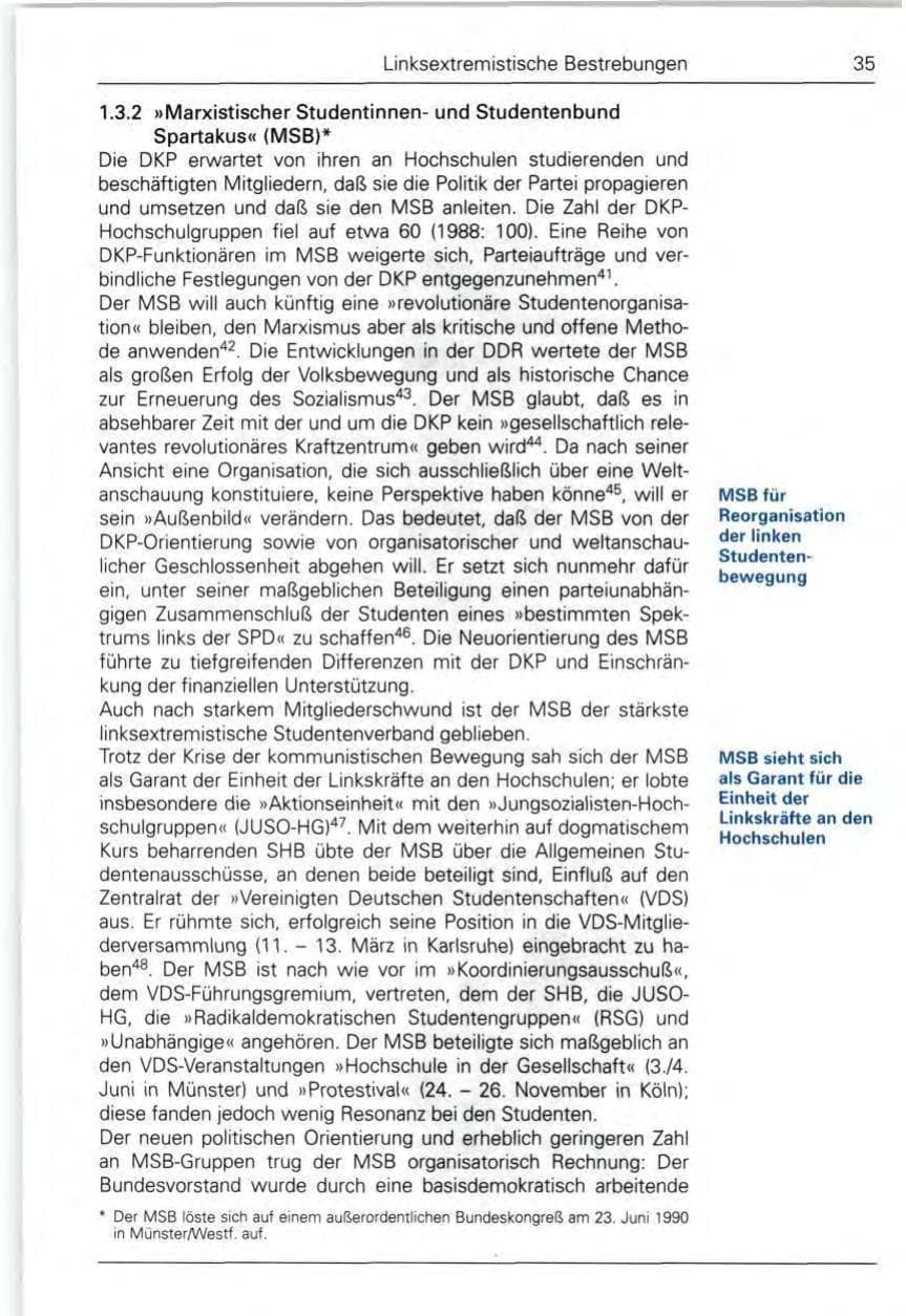 Seite 37 des Verfassungsschutzbericht 1989 Bund