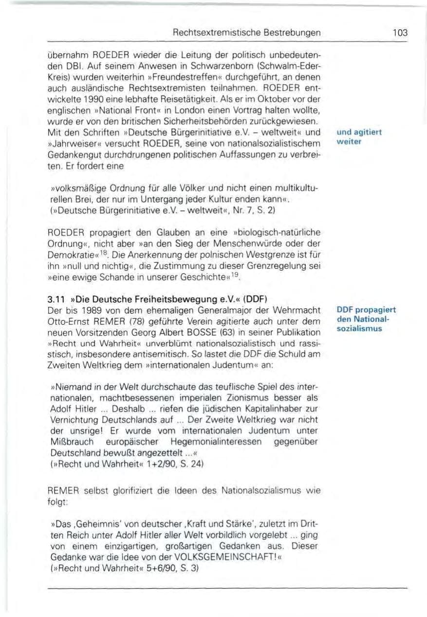Seite 103 des Verfassungsschutzbericht 1990 Bund