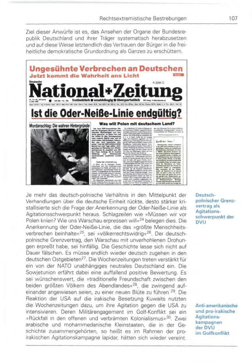 Seite 107 des Verfassungsschutzbericht 1990 Bund