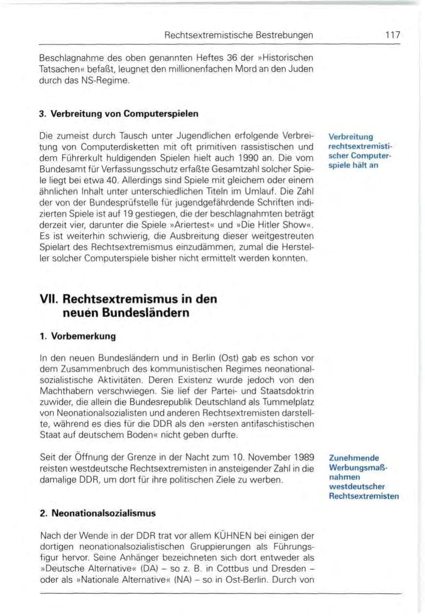 Seite 117 des Verfassungsschutzbericht 1990 Bund