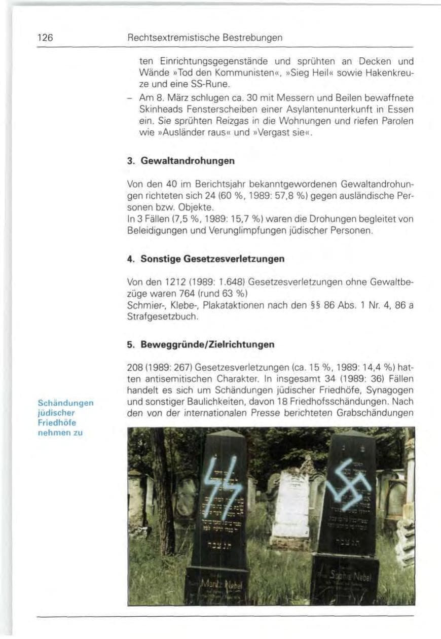 Seite 126 des Verfassungsschutzbericht 1990 Bund
