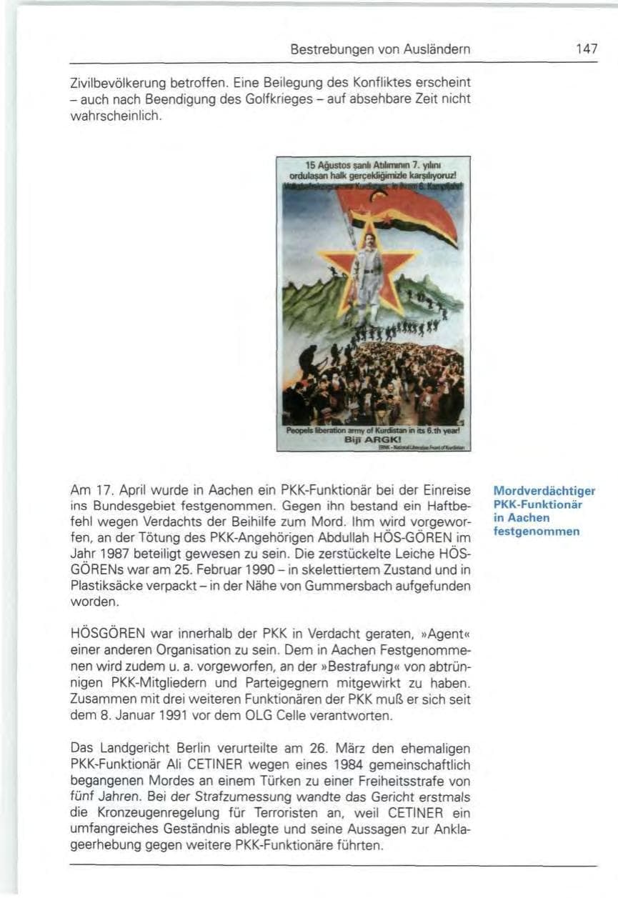 Seite 147 des Verfassungsschutzbericht 1990 Bund