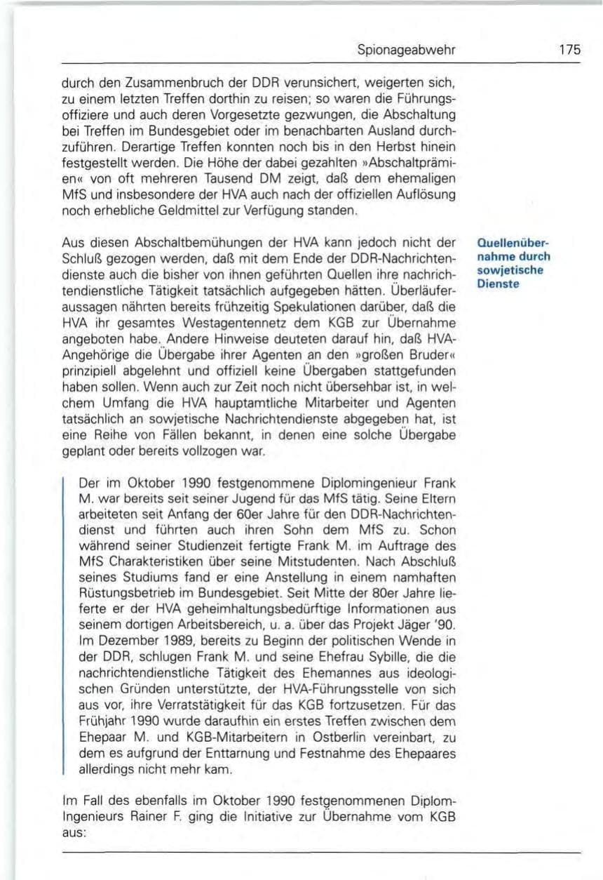 Seite 175 des Verfassungsschutzbericht 1990 Bund