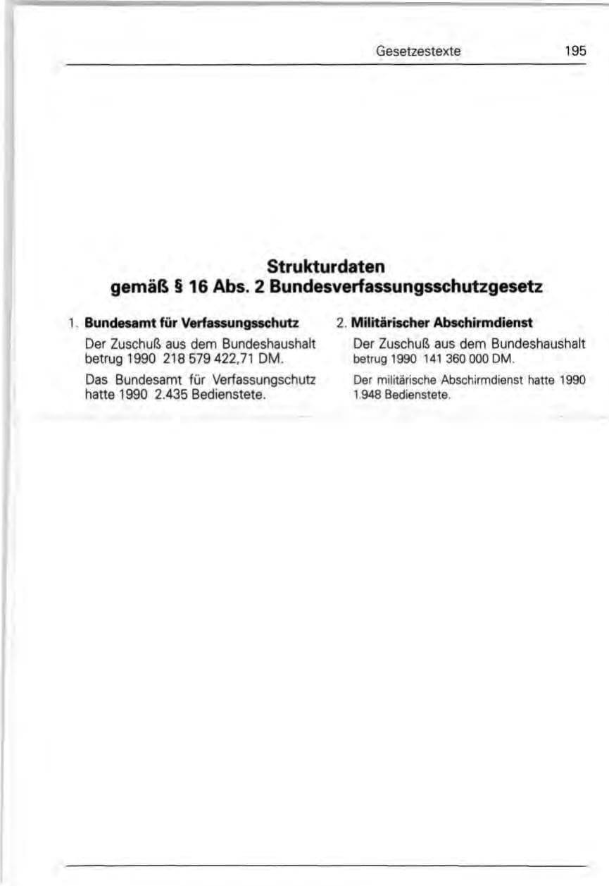 Seite 195 des Verfassungsschutzbericht 1990 Bund