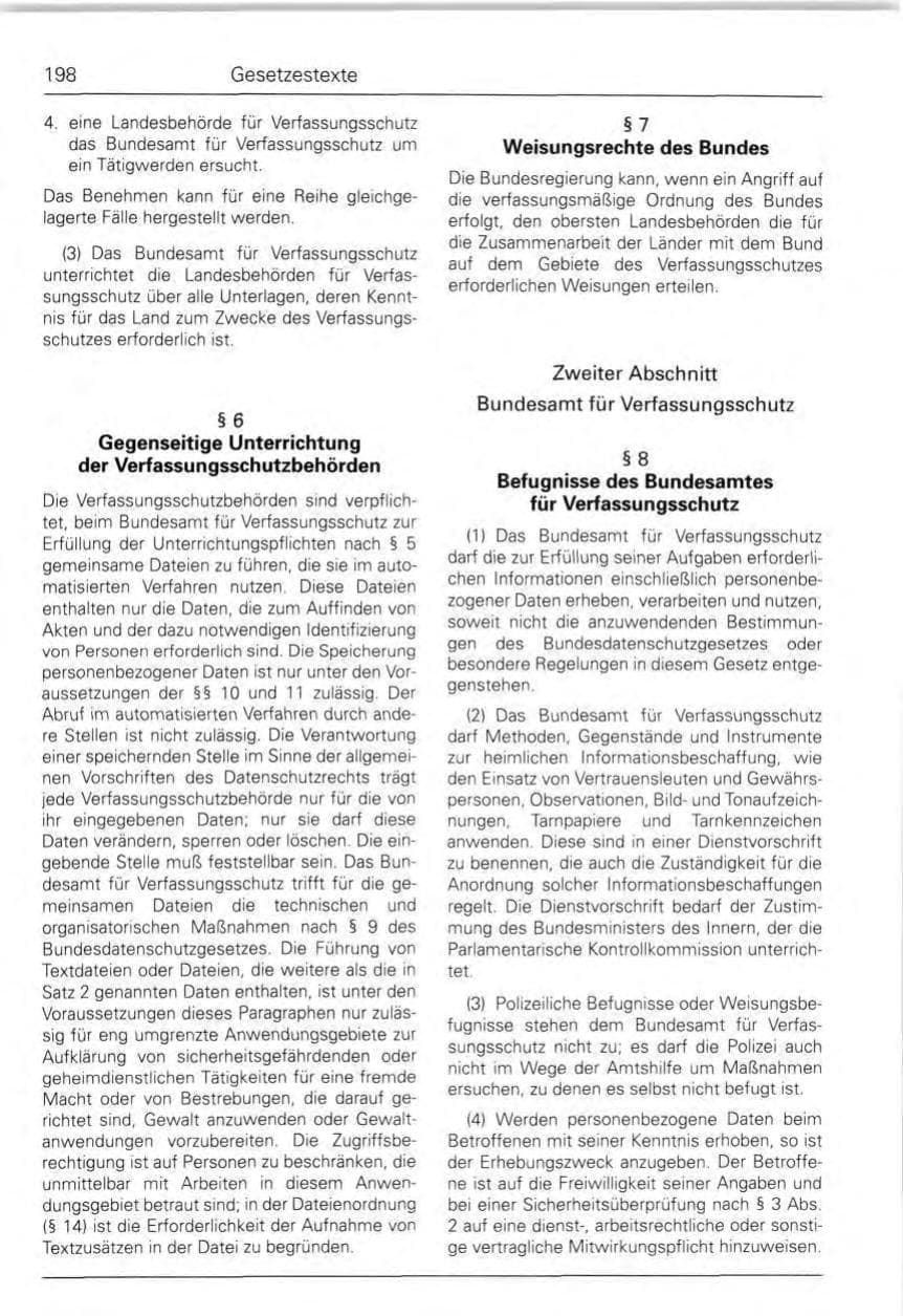 Seite 198 des Verfassungsschutzbericht 1990 Bund