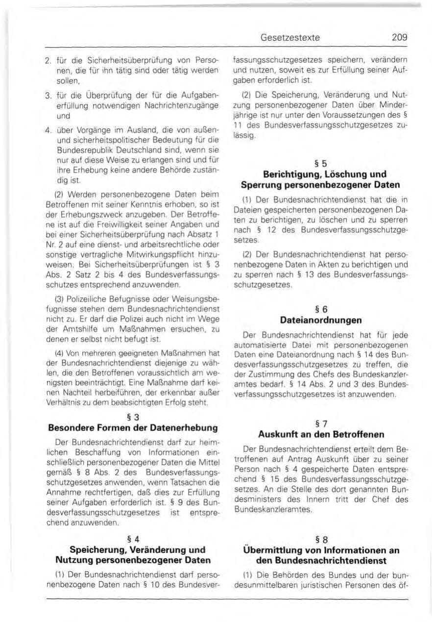 Seite 209 des Verfassungsschutzbericht 1990 Bund