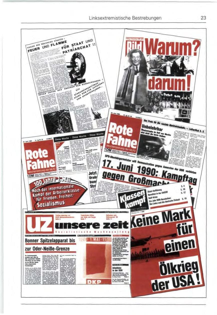 Seite 23 des Verfassungsschutzbericht 1990 Bund