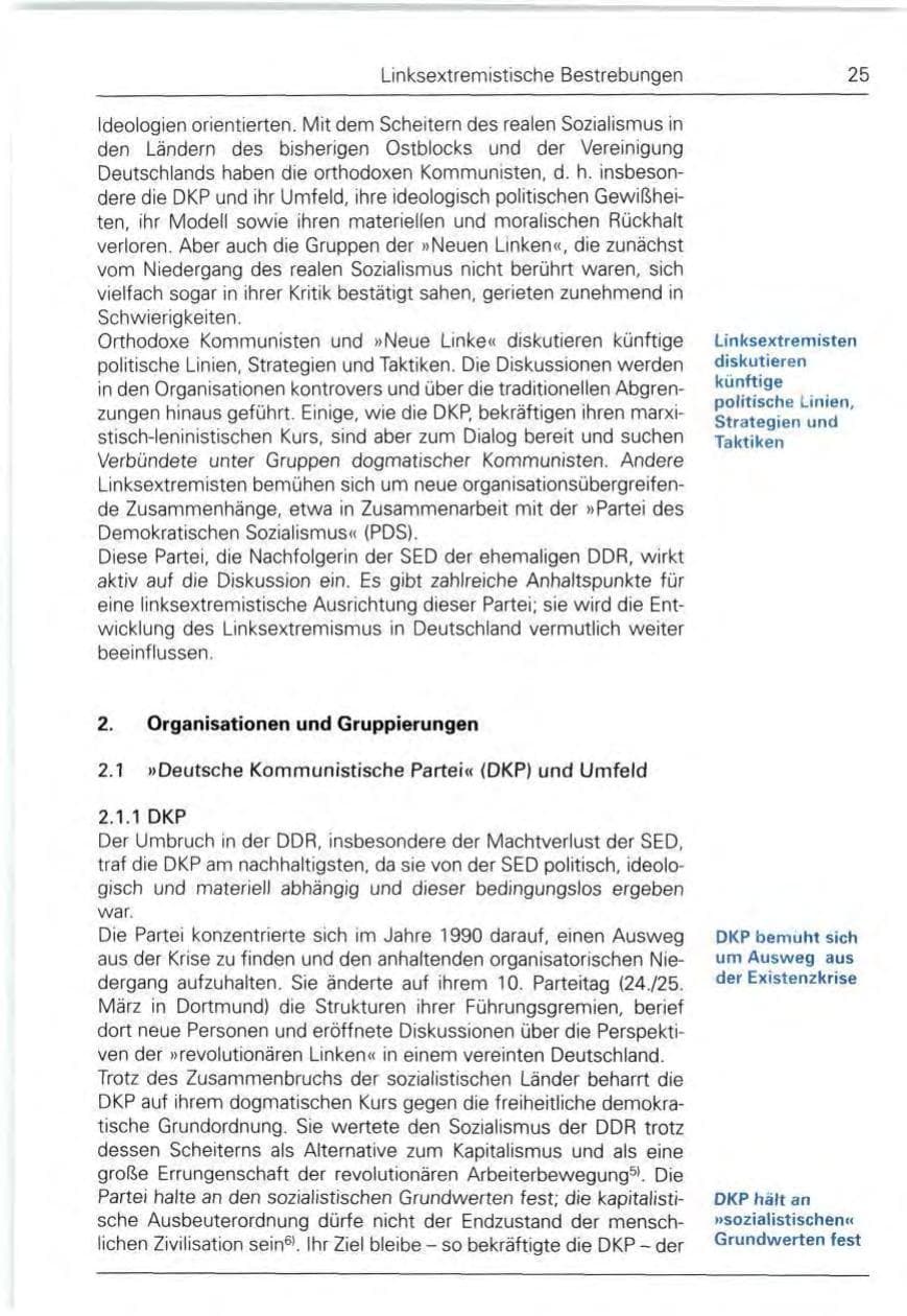 Seite 25 des Verfassungsschutzbericht 1990 Bund