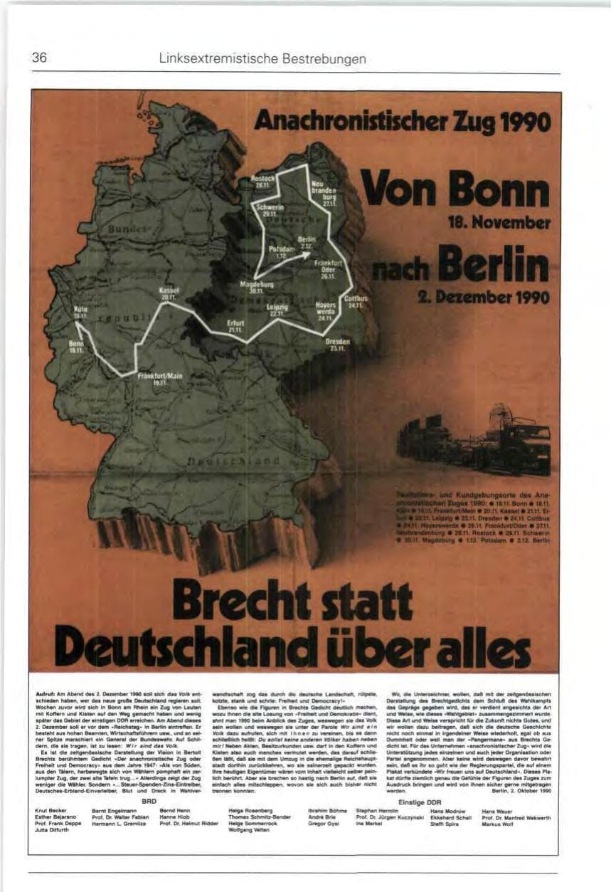 Seite 36 des Verfassungsschutzbericht 1990 Bund