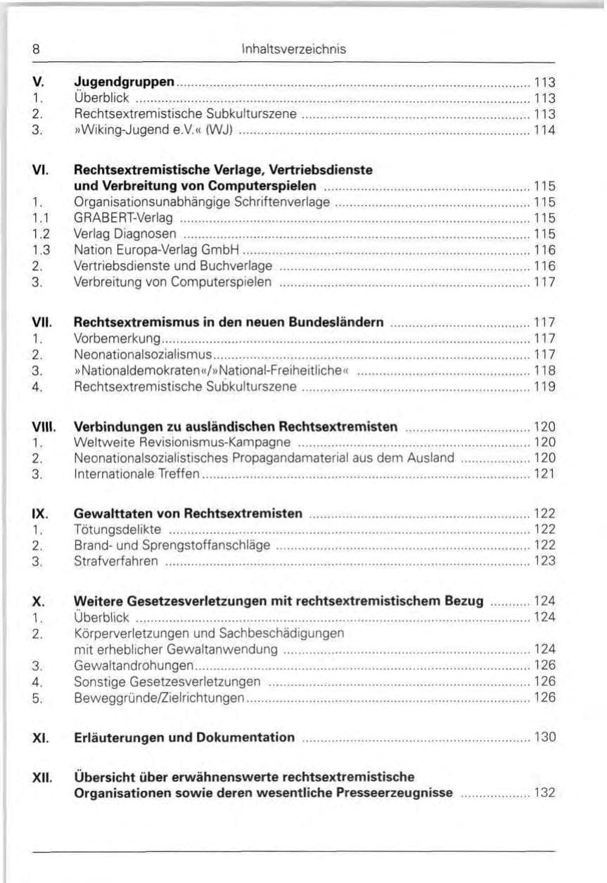 Seite 8 des Verfassungsschutzbericht 1990 Bund