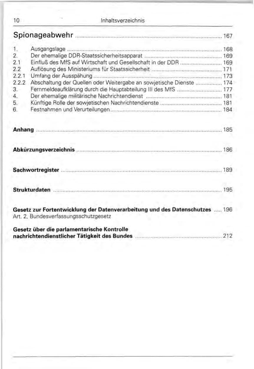 Seite 10 des Verfassungsschutzbericht 1990 Bund