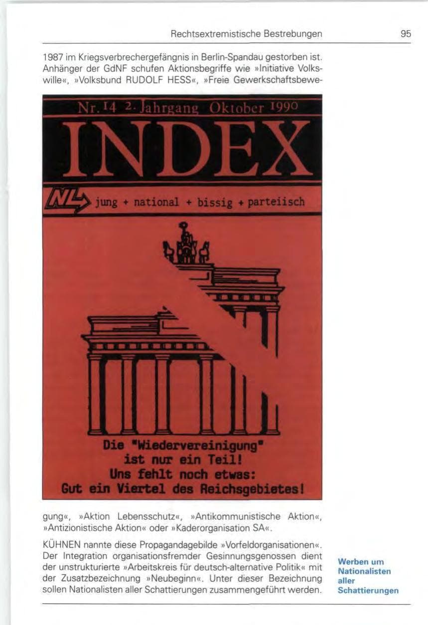Seite 95 des Verfassungsschutzbericht 1990 Bund