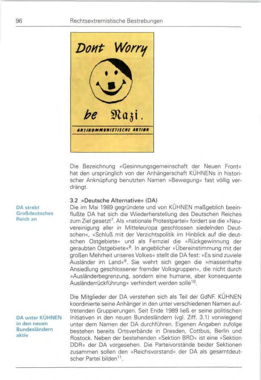 Seite 96 des Verfassungsschutzbericht 1990 Bund