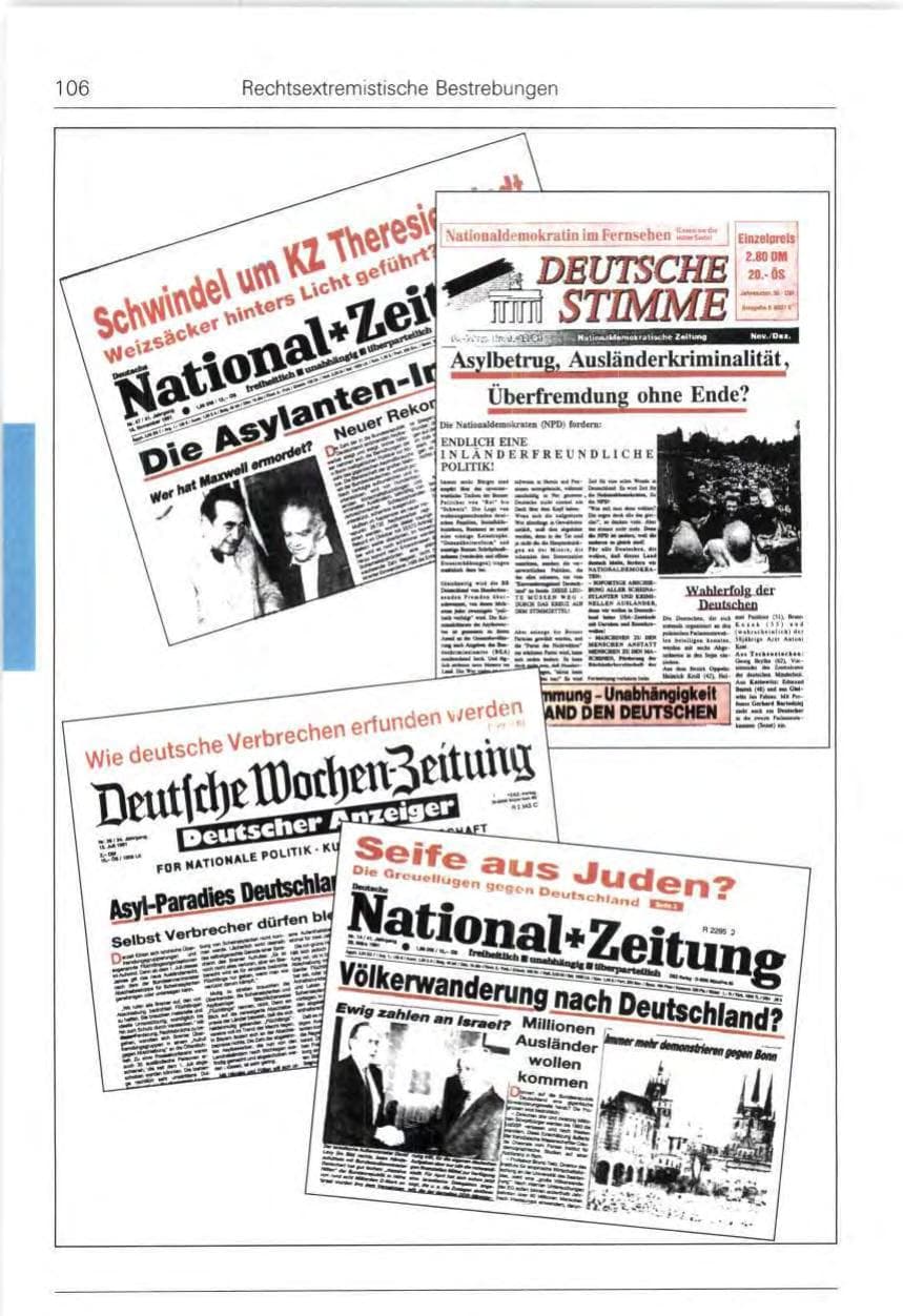 Seite 106 des Verfassungsschutzbericht 1991 Bund