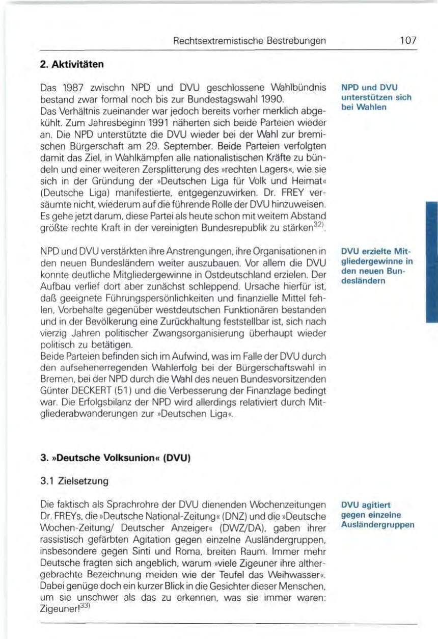 Seite 107 des Verfassungsschutzbericht 1991 Bund