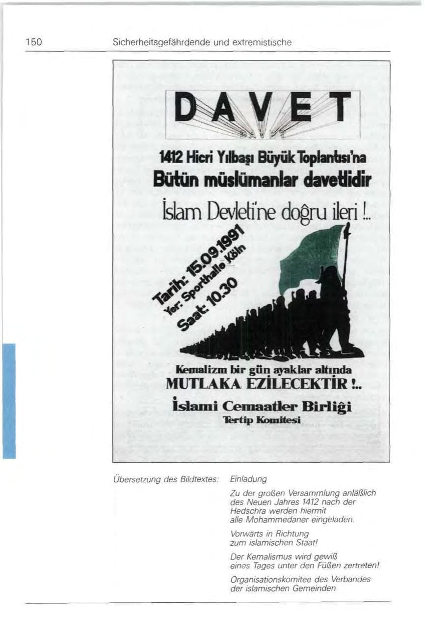Seite 150 des Verfassungsschutzbericht 1991 Bund