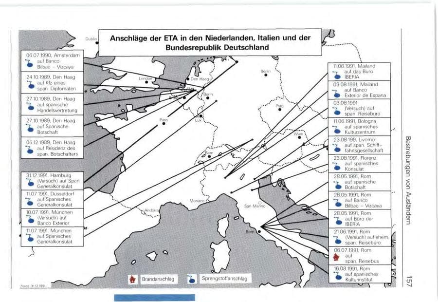 Seite 157 des Verfassungsschutzbericht 1991 Bund
